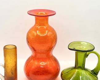 (3) Vintage Glass Items