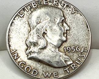 1956 Silver Franklin Half Dollar