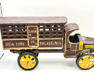Cast Iron Vintage Reproduction New York-Philadelphia Junior Supply Co. Toy Truck
