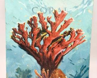 Darren Gygi Coral Print On Canvas