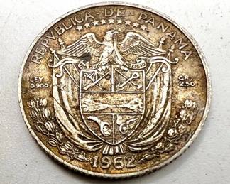 .900 1962 Silver Panama 1/4 Balboa — 90% Silver