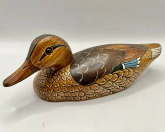 1982 Handcrafted Mallard Hen — Signed by Artist Tex Downey
