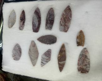 Alibates Flint Arrowheads c. 1960 Reproduction – Complete Collection