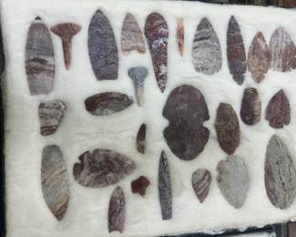 Alibates Flint Arrowheads c. 1960 Reproduction – Complete Collection