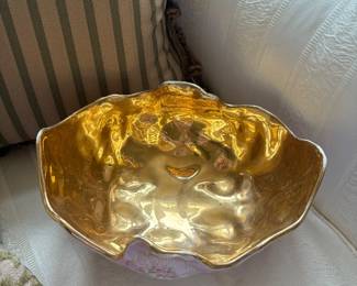 Antique hand painted bowl