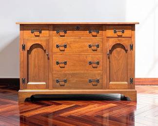 Vintage Wooden Credenza Console