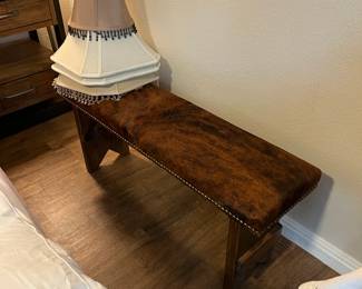 Cowhide bench