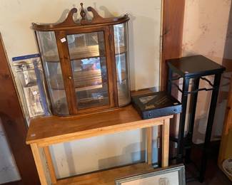 Curio cabinet and nice table
