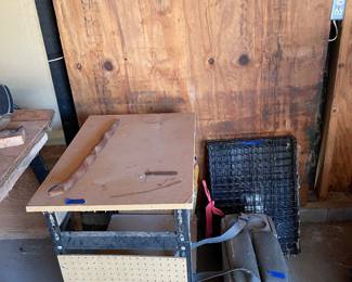 Work desk on wheels. Cooler.