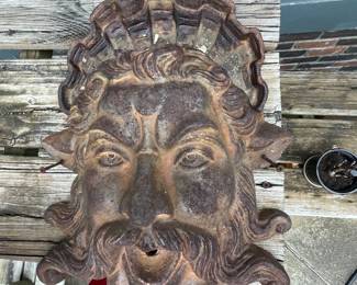 Vintage Neptune Poseidon fountain head