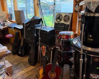 drums, amps, guitars and more