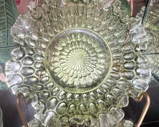 Indiana Glass Hobnail Deviled Egg Plate in Green