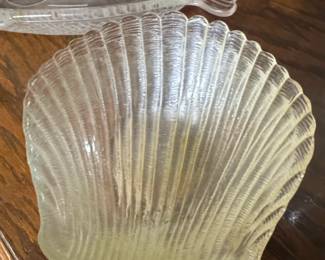 Anchor Hocking Glass Shell Serving Bowls