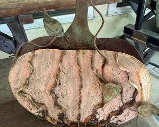 Rustic Metal Pumpkin Decor