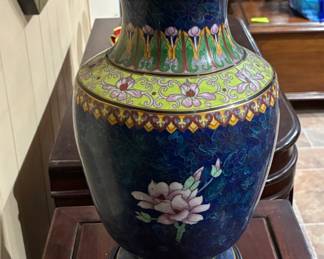 Cloisonn Vase with Floral Motif