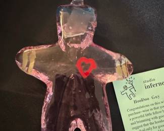 Studio Inferno HooDoo Guy Recycled Glass Ornament second image