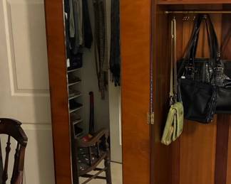 Art Deco Walnut Wardrobe Armoire second image