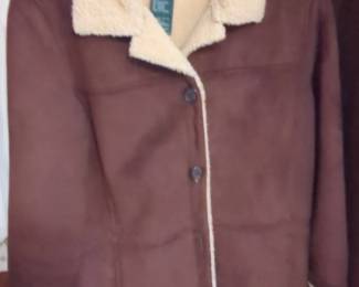 Lauren Ralph Lauren Faux Suede Sherpa Lined Jacket
