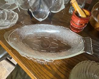 Glasbake Fish Serving Platter