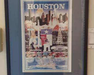 Framed Houston Collage Print