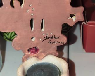 Heather Goldminc Ceramic Santa Candle Holder second image