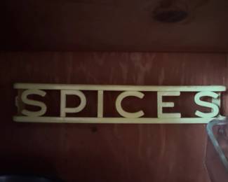 Vintage SPICES Sign
