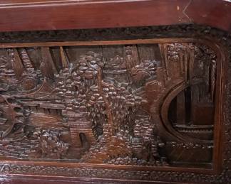 Chinese Carved Rosewood Cabinet fourth image