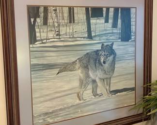 Charles Frac Winter Majesty Wolf Print