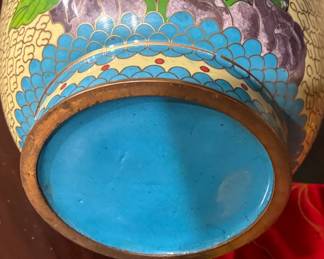 Cloisonn Vase with Floral and Geometric Motifs B second image