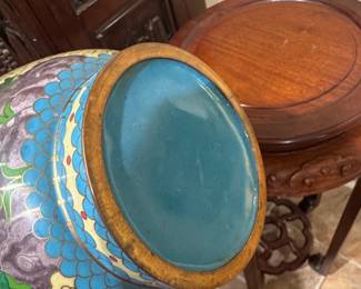 Cloisonn Vase with Floral and Geometric Motifs second image