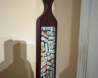 Decorative Paddle with Wine Cork Collage
