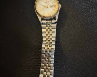 Seiko N TwoTone Stainless Steel DayDate Quartz Watch