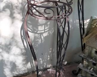 Ornate Wrought Iron Plant Stand