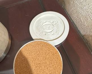 Set of Decorative Coasters with Arabic Calligraphy