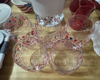 Patriotic Star Stemless Wine Glasses second image