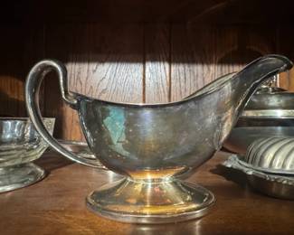 Silver Plated Gravy Boat with Underplate