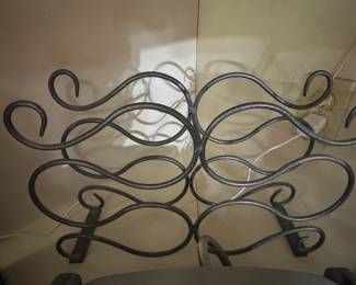 Wrought Iron Scrolling Wine Rack