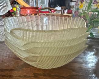 Anchor Hocking Glass Shell Serving Bowls third image