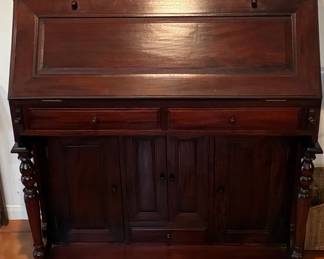 Victorian Secretary Desk with Cabinet Base