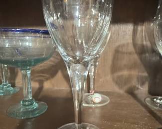 Etched Crystal Wine Glass