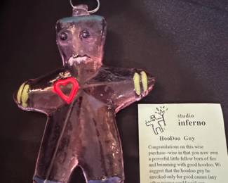 Studio Inferno HooDoo Guy Recycled Glass Ornament