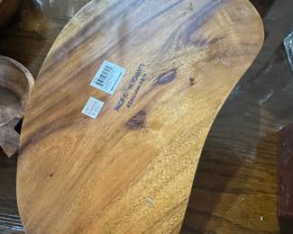 Vintage Monkey Pod Wood Divided Serving Tray second image