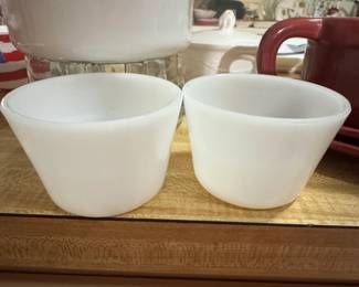 FireKing Milk Glass Ramekins