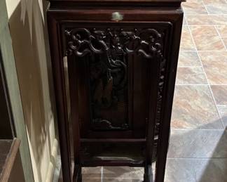 Chinese Carved Rosewood Pedestal Stand