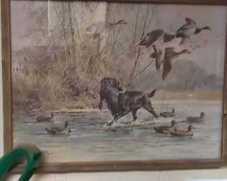 Framed Duck Hunting Print by James Killen