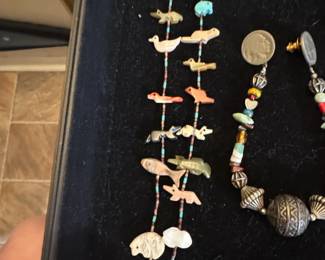 Native American style Zuni Fetish Necklace