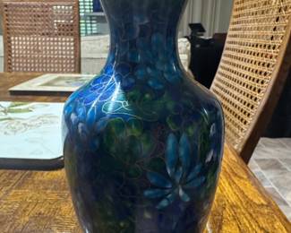 Jingfa Cloisonn Floral Vase