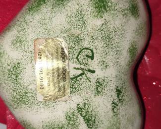 Brookwood Poinsettia Ceramic Heart Dish second image