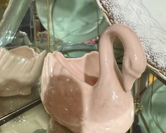 Lenox Pink Swan Planter