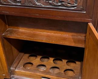 Chinese Carved Rosewood Cabinet fifth image
